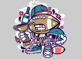 Football Champion commercial use t-shirt design