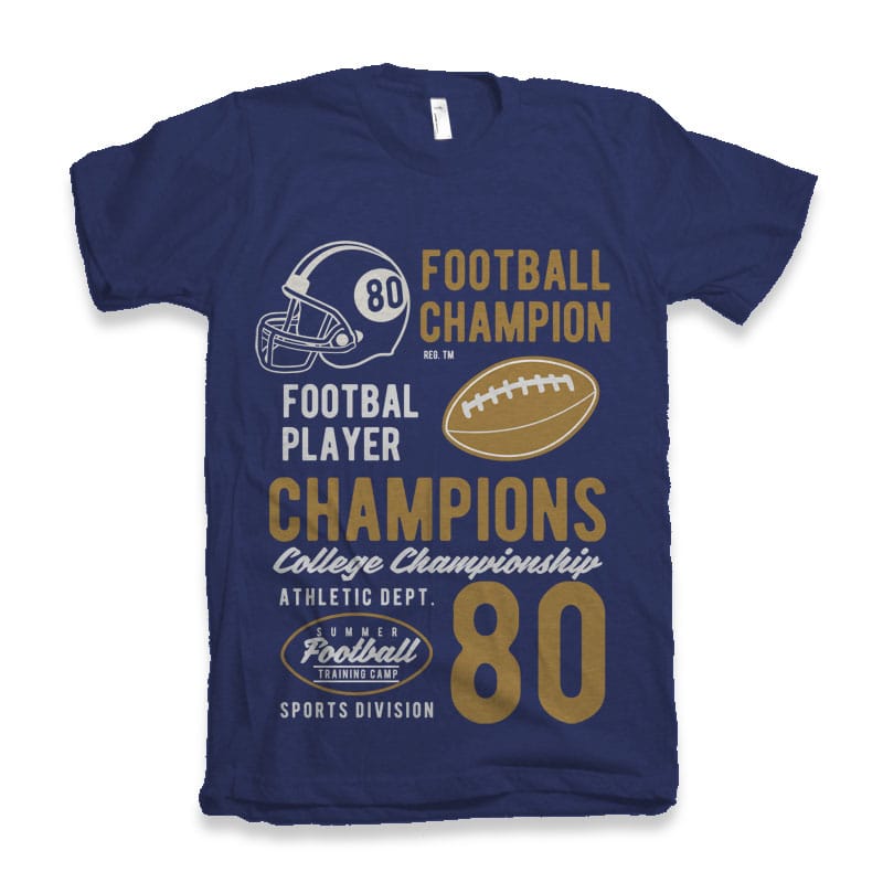 Football Champions tshirt design tshirt design for sale