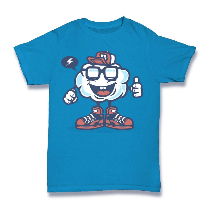 Funky Cloud tshirt design for sale