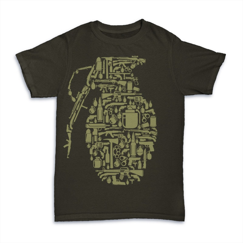 Grenade graphic t-shirt design - Buy t-shirt designs