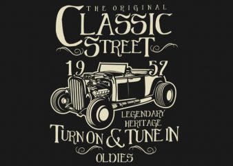 Hot Rod Classic commercial use t-shirt design