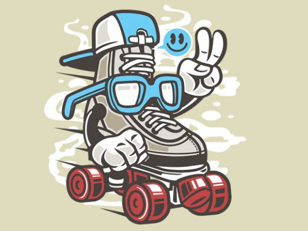 In line skater vector shirt design