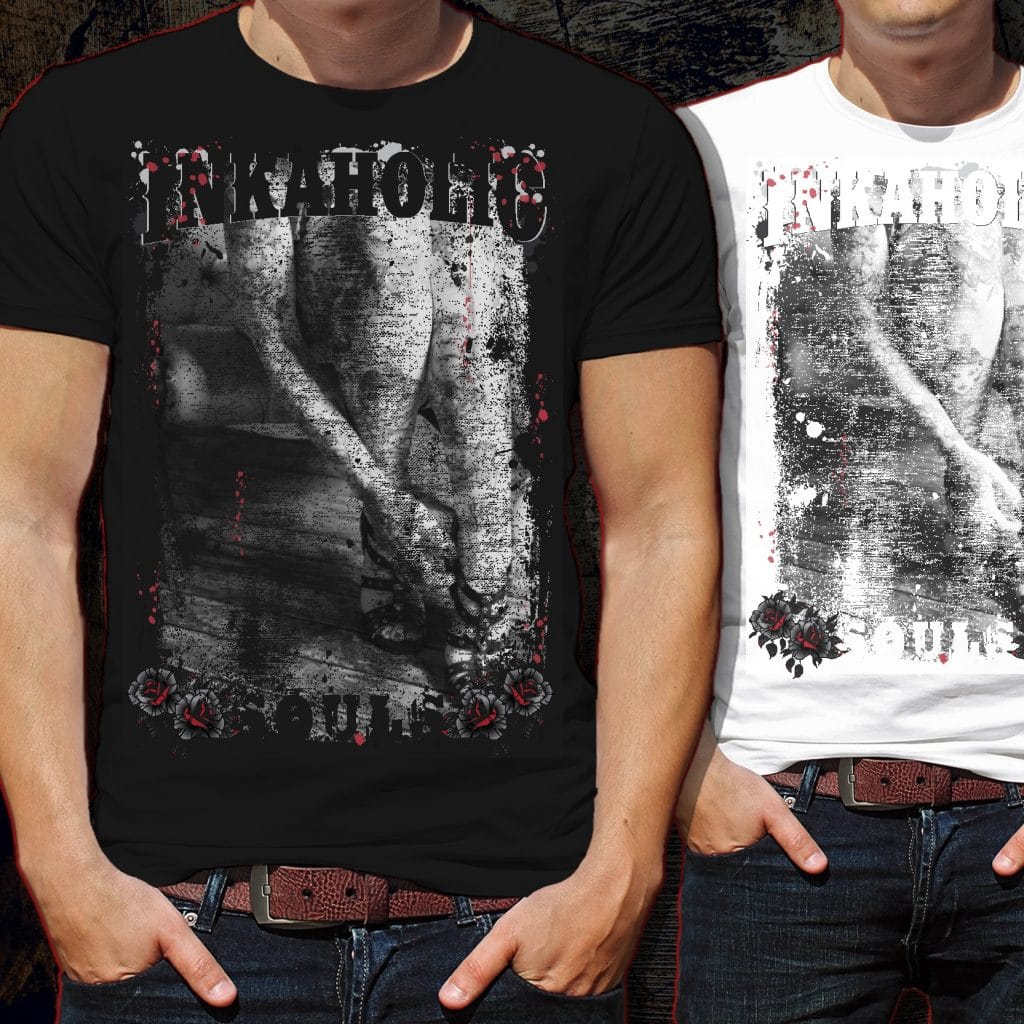 Inkaholic Souls Tattoo Tshirt Design tshirt design for sale