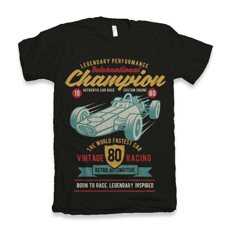 International Champion Car Race tshirt design tshirt factory