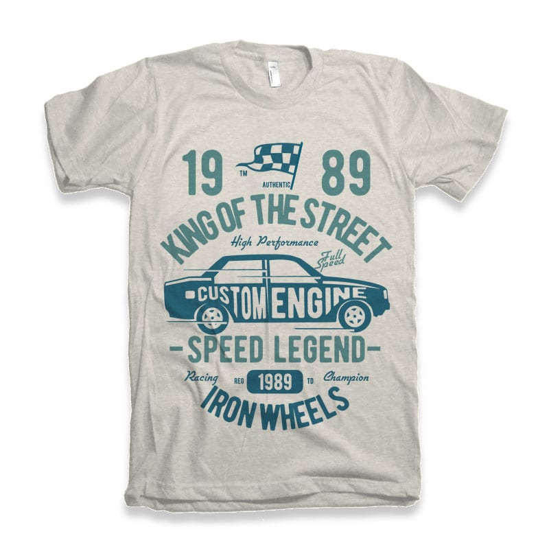 King Of The Street t-shirt design t shirt designs for printify