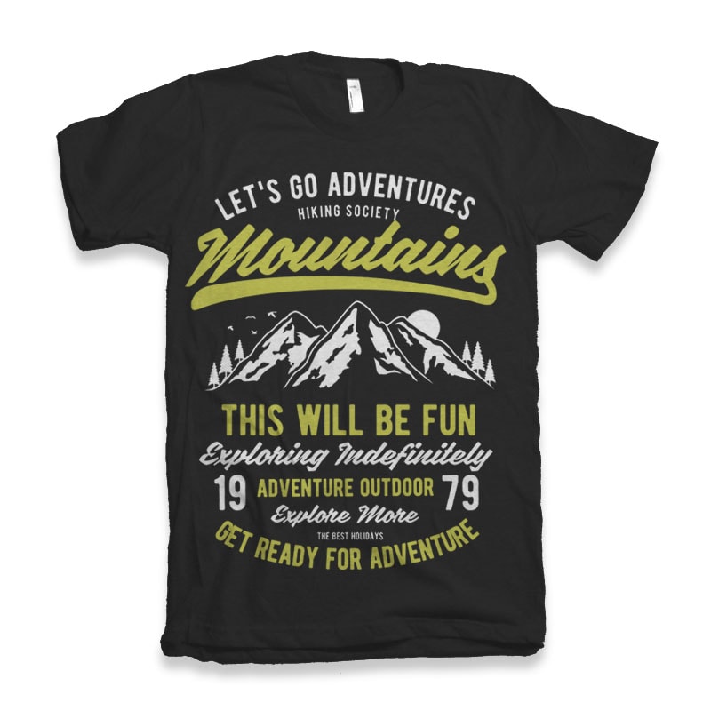 Let_s Go Adventure vector tshirt design t shirt designs for merch teespring and printful