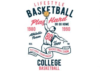 Life Style Basketball t-shirt design