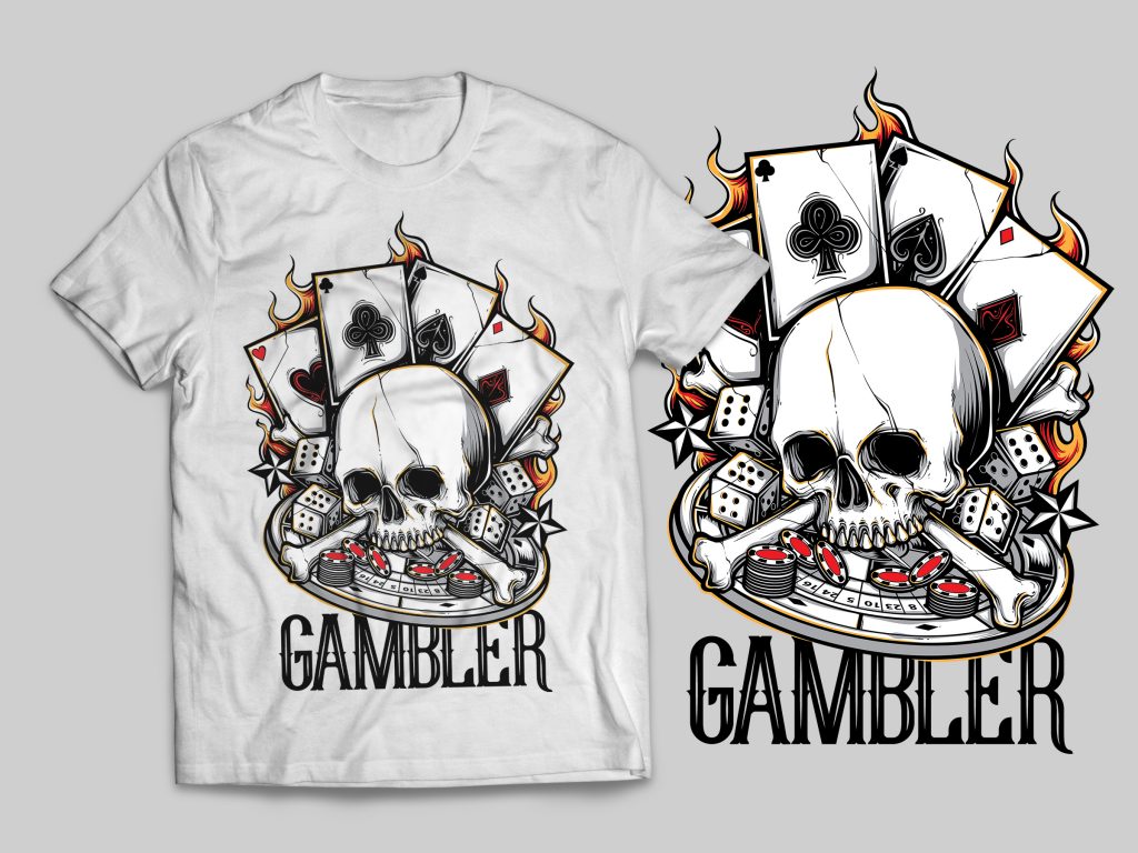 Gambler T-Shirt Design t shirt designs for printful