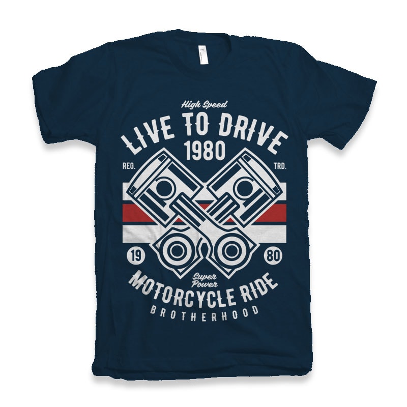 Live To Ride 1980 t-shirt design t shirt designs for teespring