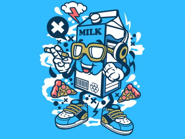 Milk box vector t shirt design for download