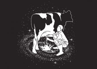 Milky Way vector t-shirt design