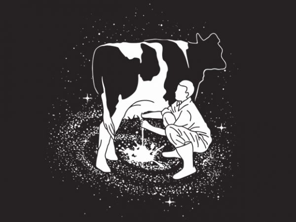 Milky way vector t-shirt design