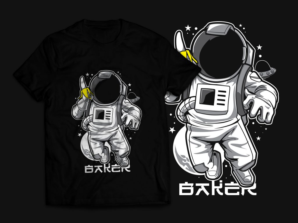 Astronaut & Banana T-Shirt Design t shirt designs for teespring