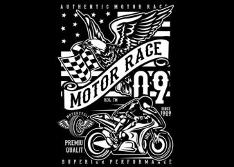 Motor Race 09 tshirt design vector