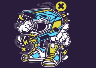 Motorcrosser tshirt design vector