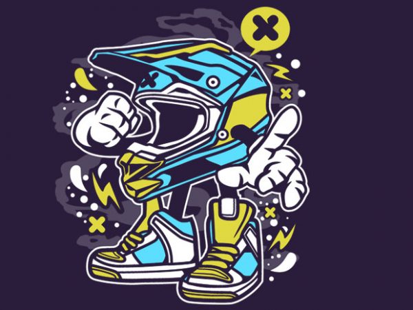 Motorcrosser tshirt design vector