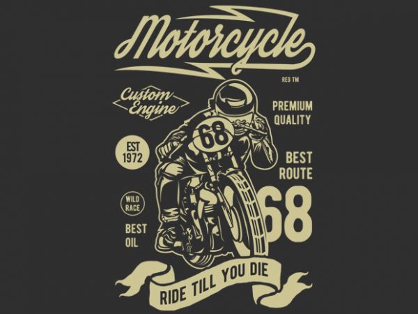 Motorcycle custom engine buy t shirt design