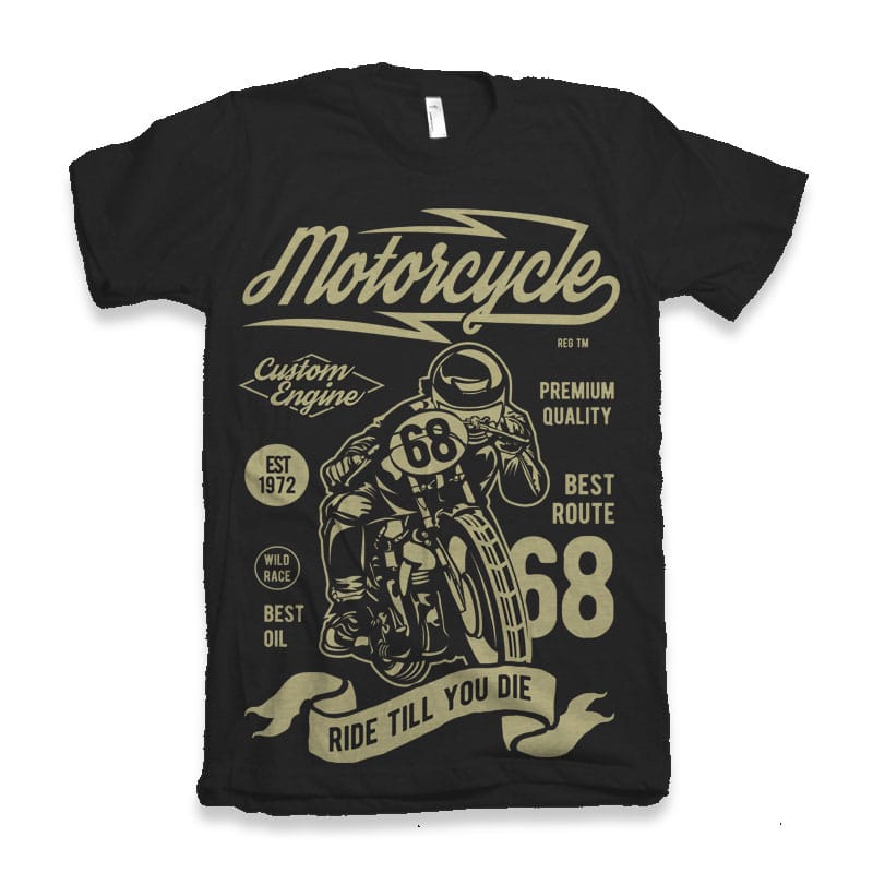 Motorcycle Custom Engine vector shirt designs