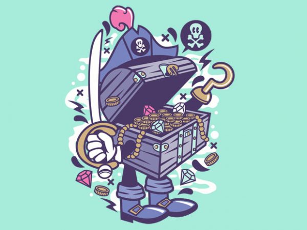 Pirate’s treasure vector t shirt design artwork