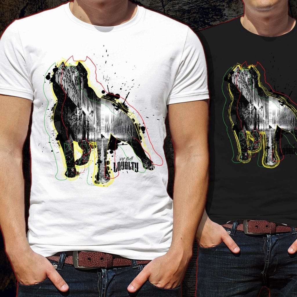 Pit Bull Loyalty Tshirt Design t shirt designs for merch teespring and printful