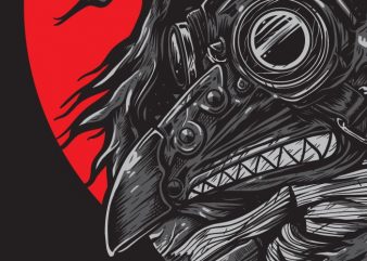 Reaper Bird – Gas Mask vector t-shirt design template