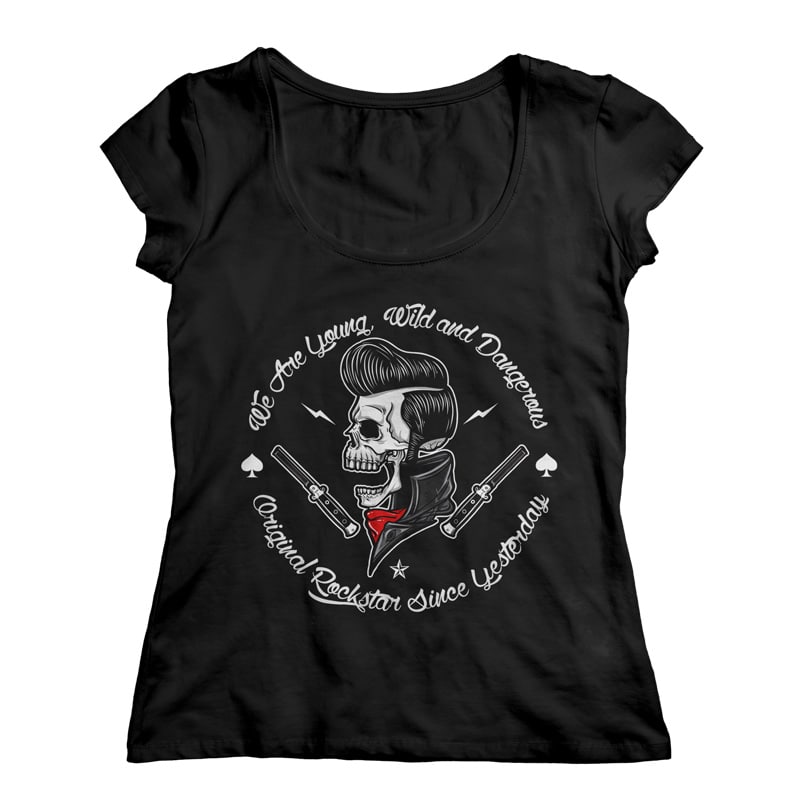 Rockabilly Skull buy tshirt design