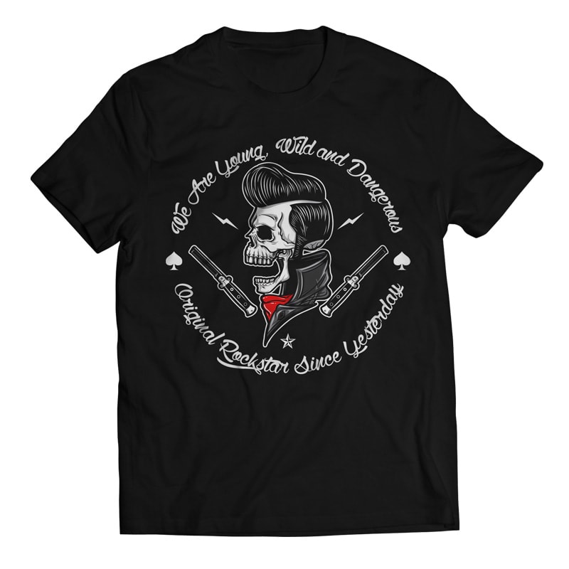 Rockabilly Skull buy tshirt design