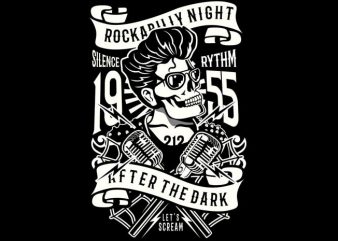 Rockabilly Night vector shirt design