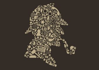 Sherlock Holmes commercial use t-shirt design