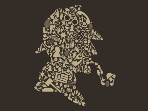 Sherlock holmes commercial use t-shirt design