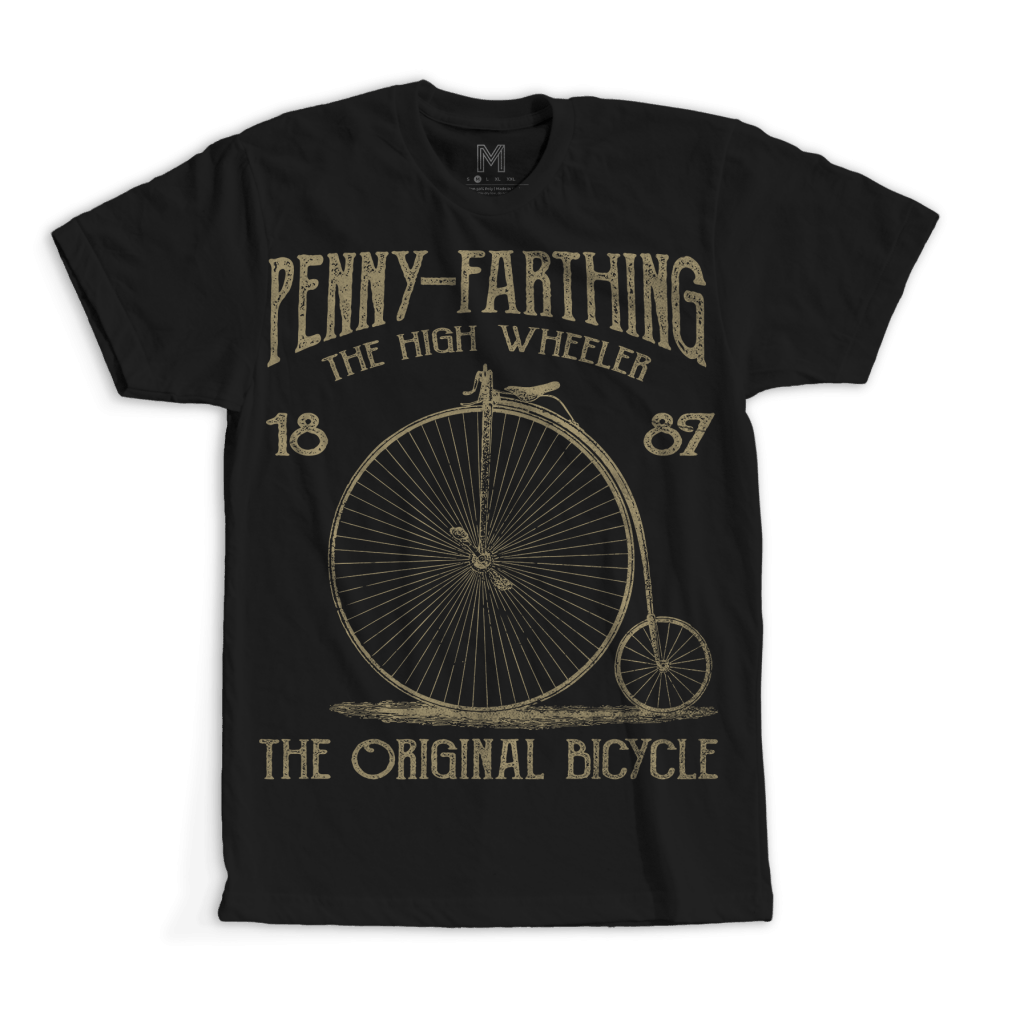 Penny-Farthing Vintage Bicycle Design tshirt factory