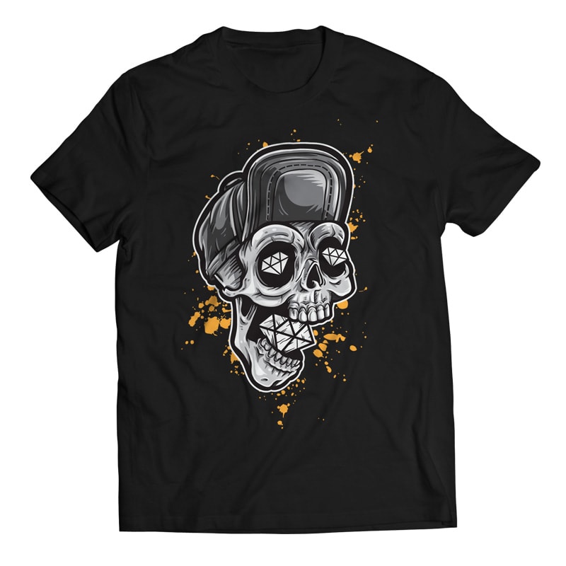 Skull and Diamonds buy t shirt designs artwork