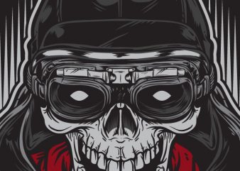 Skull Racer – Racing vector shirt design