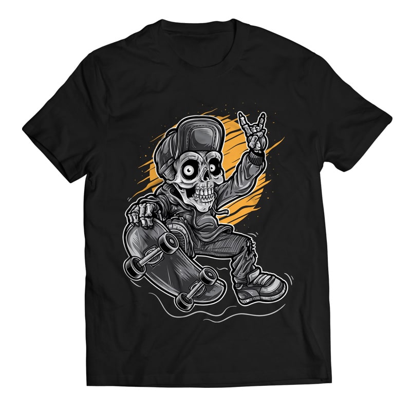 Skater Skull Boy buy t shirt designs artwork