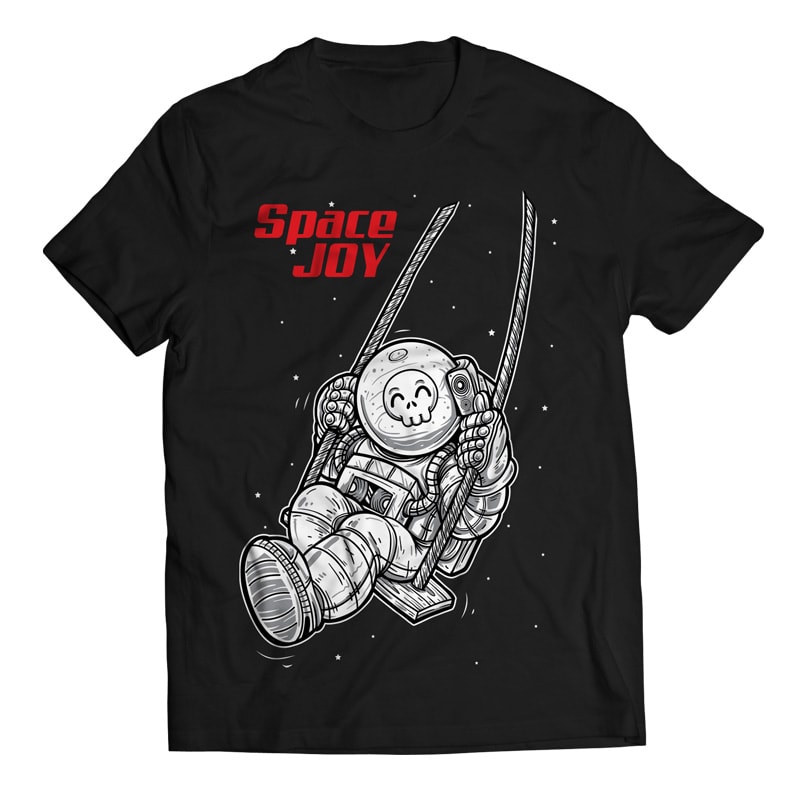 Space Joy – Astronaut Skull tshirt design for merch by amazon