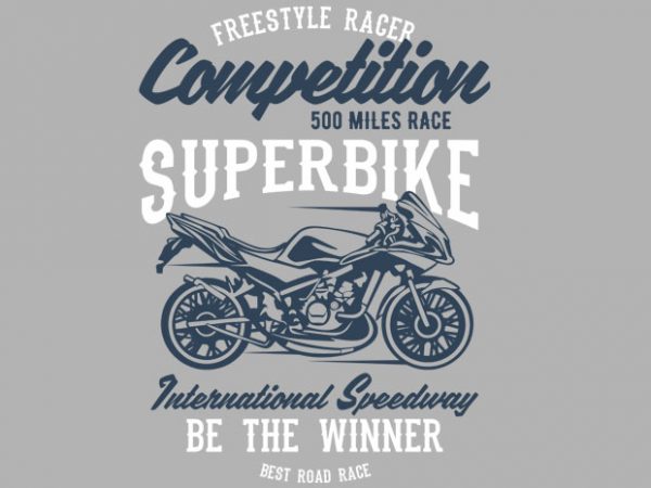 Superbike competition tshirt design for sale