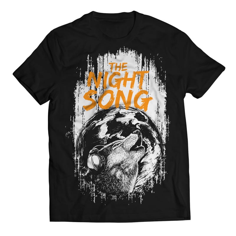 The Night Song – Wolf t shirt designs for printify