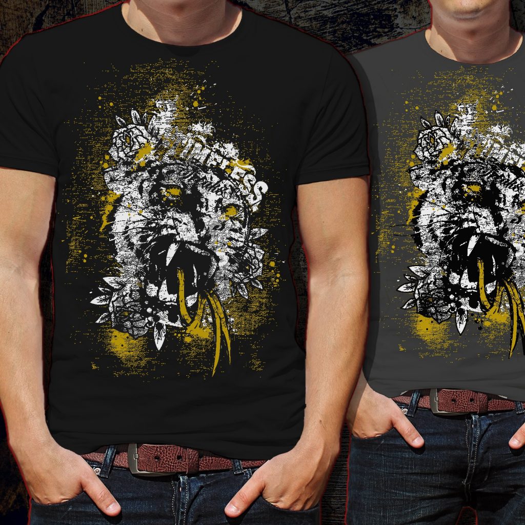 Timeless Freaks Tiger Tshirt Design tshirt design for sale