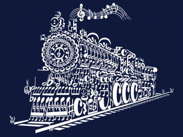 Train song vector shirt design