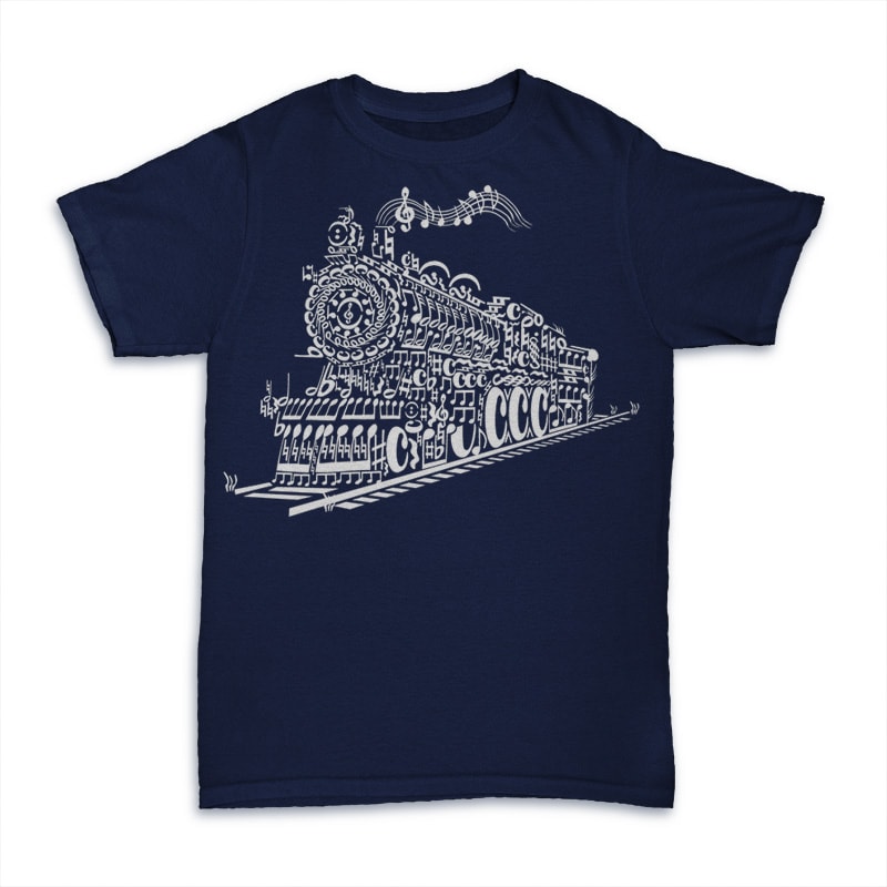 Train Song t shirt design png