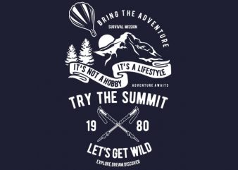 Try The Summit vector t-shirt design