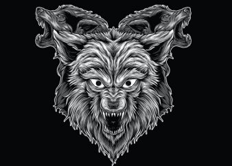 3WOLF vector t-shirt design template