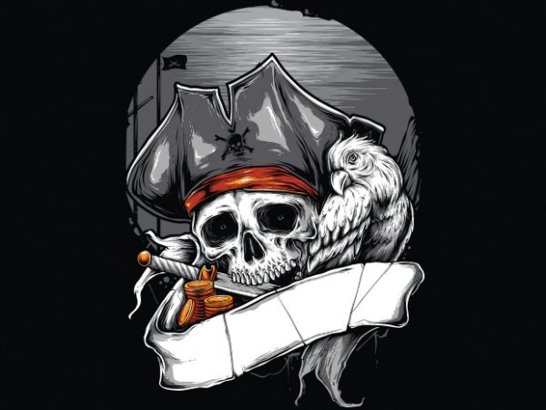 Pirate buy t shirt design for commercial use