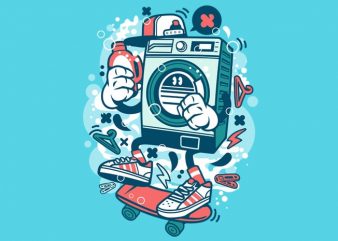 Washing Machine vector shirt design