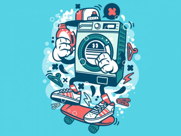 Washing machine vector shirt design