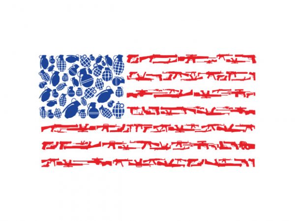 Weapon flag tshirt design vector Weapon flag tshirt design vector