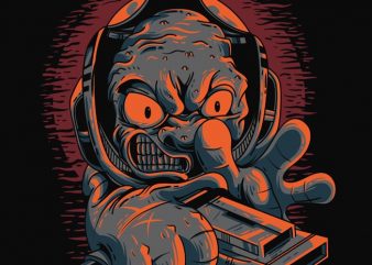 Alien Shooter vector t-shirt design for commercial use