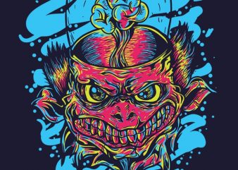Alien Monster vector t-shirt design for commercial use