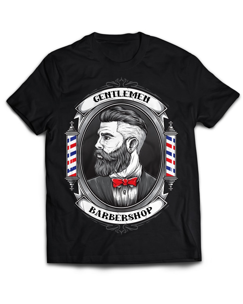 BARBERSHOP t shirt design graphic