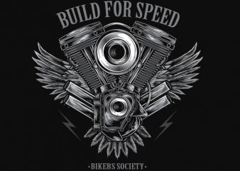 Build For Speed commercial use t-shirt design